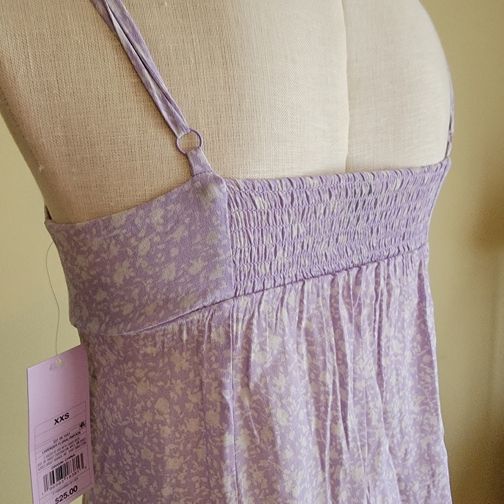 Wild Fable Lavender Floral Dress Rayon Pastel - Picture 7 of 11